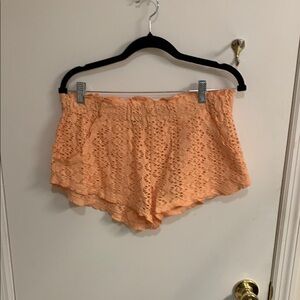 FP Movement by Free People Peach Crochet Swim Coverup Shorts